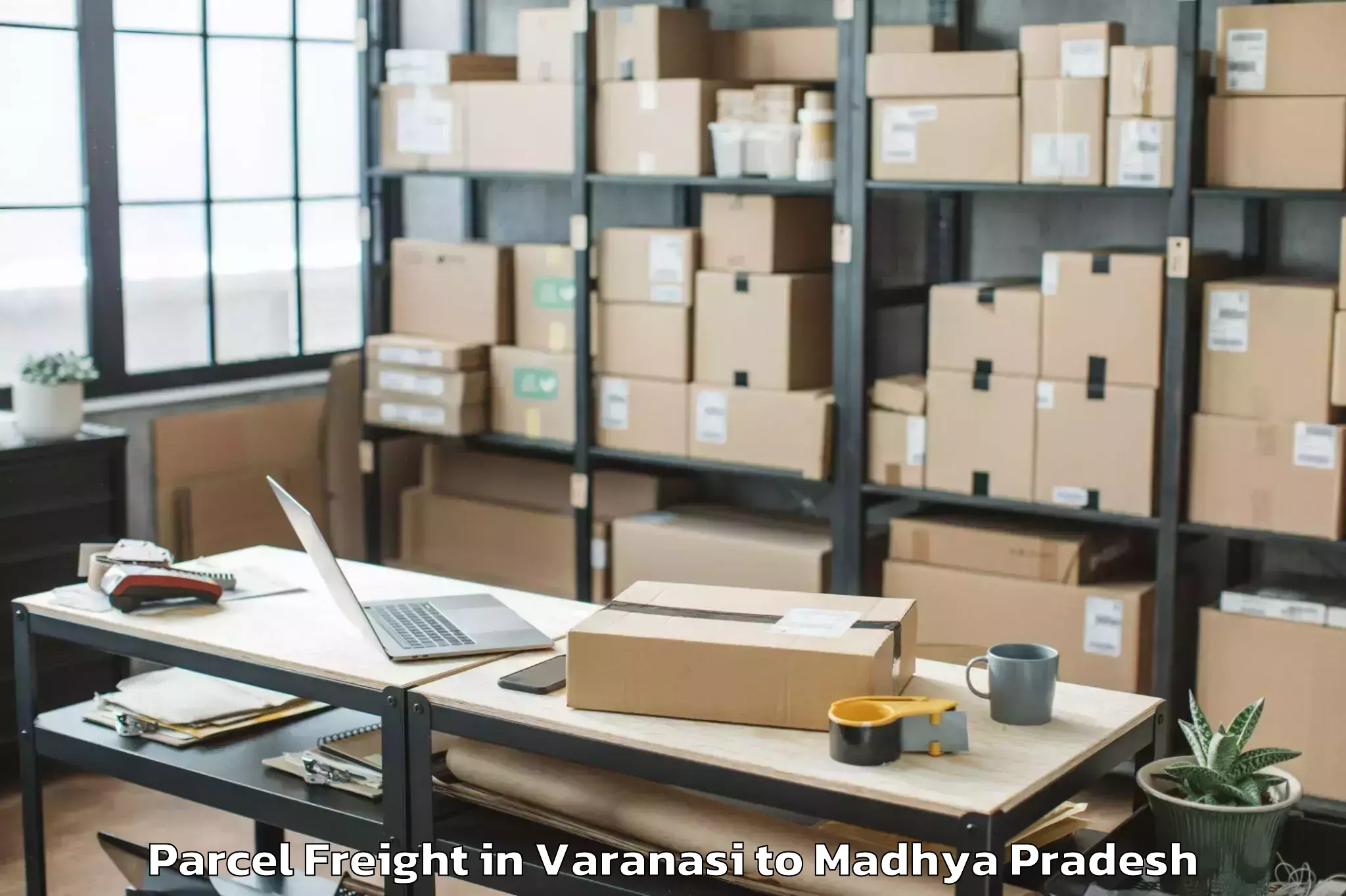 Trusted Varanasi to Rahatgarh Parcel Freight